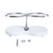 Drink Holder, Double, Stainless with White Poly Base