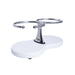Drink Holder, Double, Stainless with White Poly Base