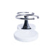 Drink Holder, Double, Stainless with White Poly Base