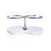 Drink Holder, Double, Stainless with White Poly Base