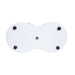 Drink Holder, Double, Stainless with White Poly Base