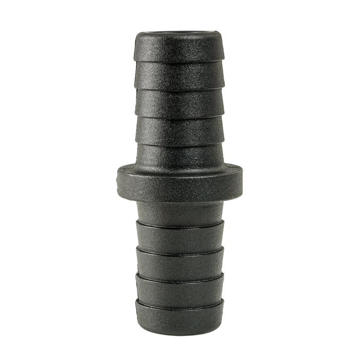 Hose Barb to Hose Barb Adapter .75"/.75" (19.1mm/19.1mm), Black