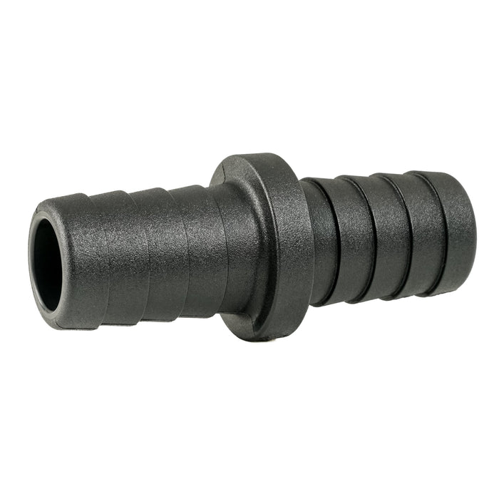 Hose Barb to Hose Barb Adapter .75"/.75" (19.1mm/19.1mm), Black