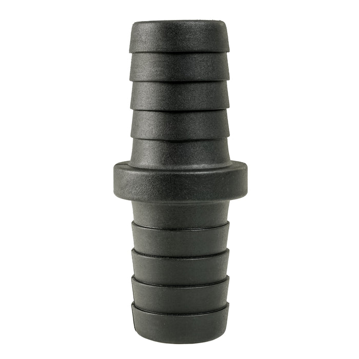 Hose Barb to Hose Barb Adapter 1" / 1" (25.4mm / 25.4mm), Black