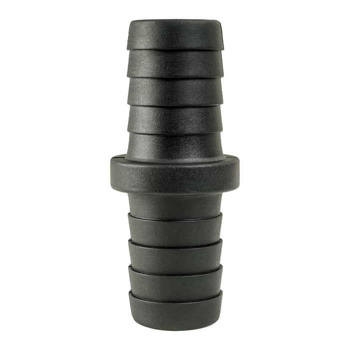 Hose Barb to Hose Barb Adapter 1" / 1" (25.4mm / 25.4mm), Black