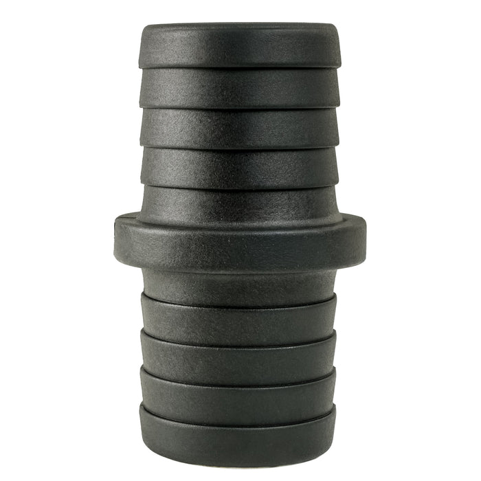 Hose Barb to Hose Barb Adapter 1.5"/1.5" (38.1mm/38.1mm), Black