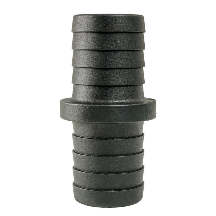 Hose Barb to Hose Barb Adapter 1.25"/1.25" (31.8mm/31.8mm), Black