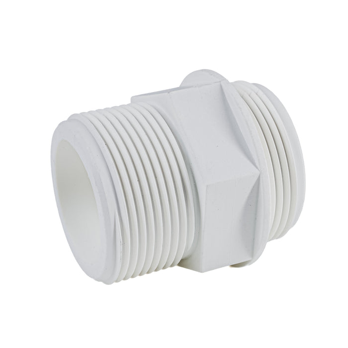 Connector Threaded 1.5" / 1.5" (38.1mm / 38.1mm) BSP White