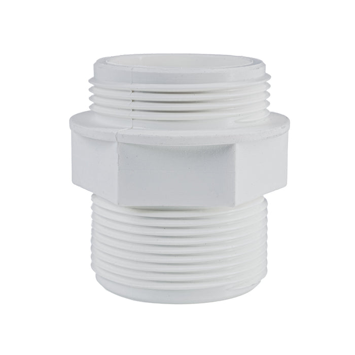 Connector Threaded 1.5" / 1.5" (38.1mm / 38.1mm) BSP White