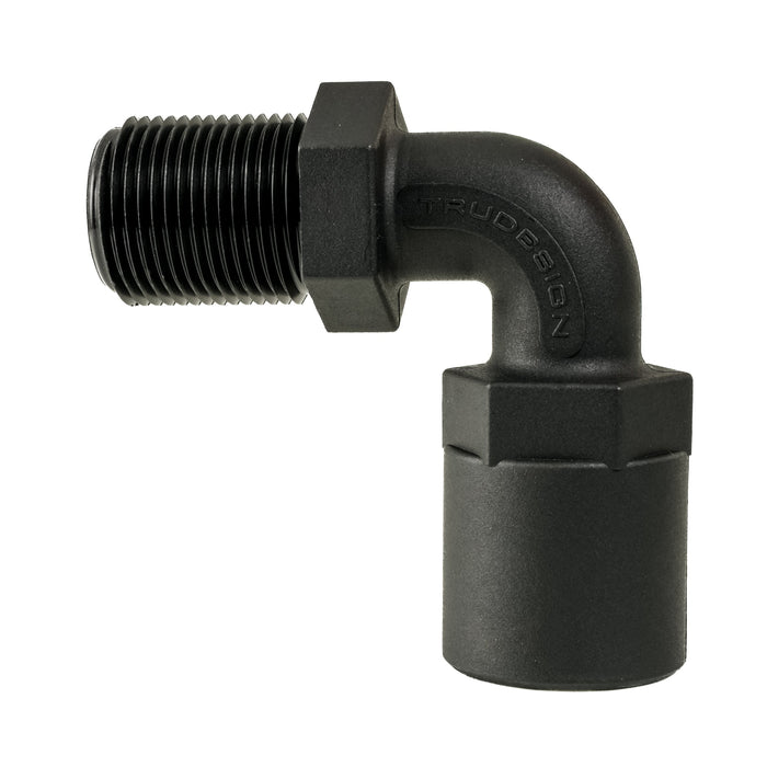 Adapter .75" NPS Female .75" (19.1mm) NPS Male 90deg, Black