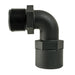 Adapter 1.25" x 1.25" (31.8mm x 31.8mm) NPS Female/Male 90deg, Black