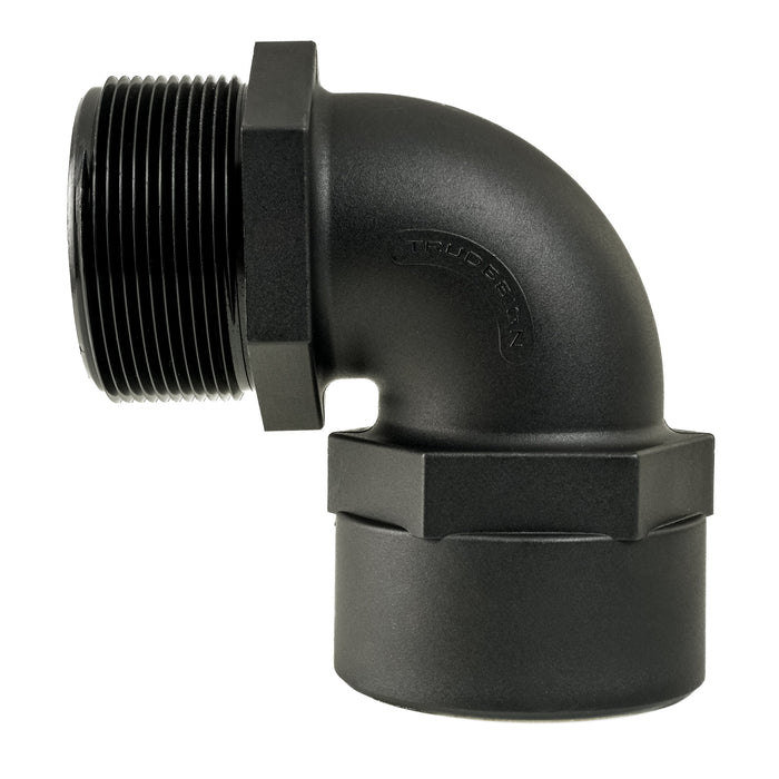 Adapter 2" (50.8mm) NPS Female 2" (50.8mm) NPS Male 90deg, Black
