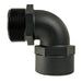 Adapter 2" (50.8mm) NPS Female 2" (50.8mm) NPS Male 90deg, Black