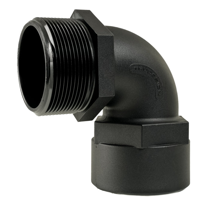 Adapter 2" (50.8mm) NPS Female 2" (50.8mm) NPS Male 90deg, Black