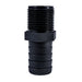 Hose Barb Unequal 1.125" x 1" (28.6mm x 25.4mm) NPS Long Male Thread, Black