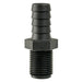 Hose Barb Unequal .625" x .5" (15.9mm x 12.7mm) NPS Long Male Thread, Black