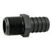 Hose Barb Unequal .875" x .75" (22.2mm x 19.1mm) NPS Long Male Thread, Black