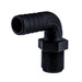 Hose Barb 90deg .75" x .75" (19.1mm x 19.1mm) NPS Long Thread, Black