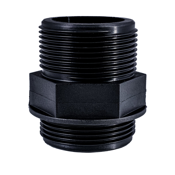 Connector Threaded 1.5" / 1.5" (38.1mm / 38.1mm) BSP Black