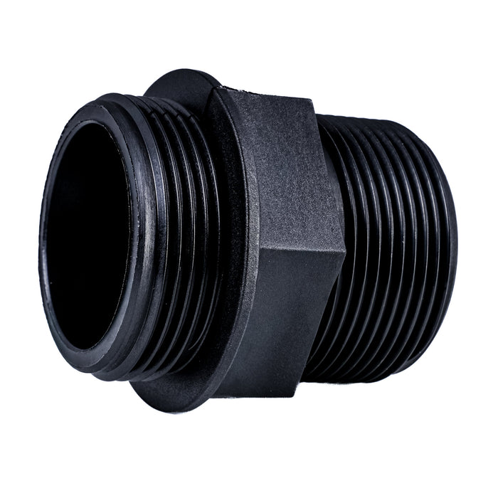 Connector Threaded 1.5" / 1.5" (38.1mm / 38.1mm) BSP Black