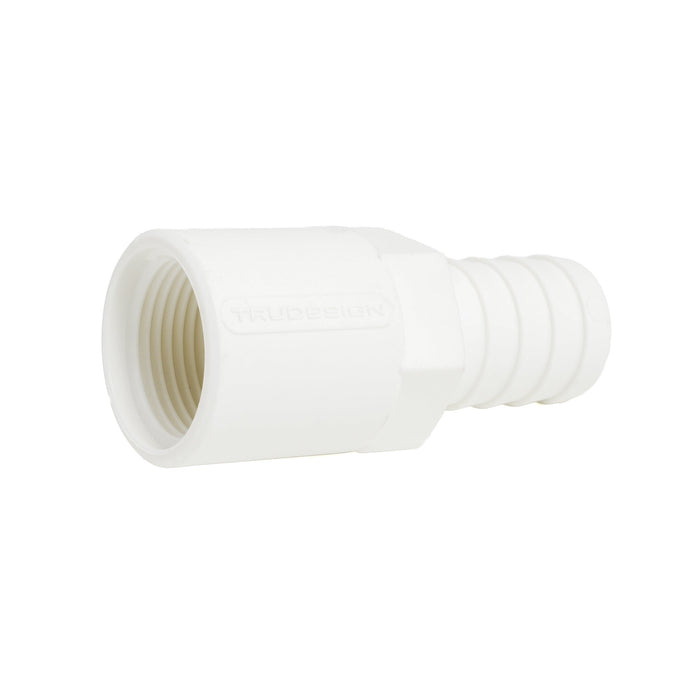 Hose Barb .875" x .75" (22.2mm x 19.1mm) NPS Female Thread, White