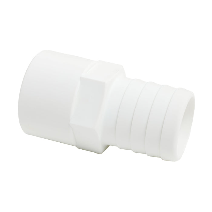 Hose Barb Unequal 1.5" x 1.25" (38.1mm x 31.8mm) NPS Female Thread, White