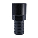Quality Hose Barb Unequal 1.125" x 1" (28.6mm x 25.4mm) NPS Female Thread, Black