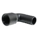 Hose Barb 90deg Unequal 1.125" x 1" (28.6mm x 25.4mm) NPS Female Thread, Black