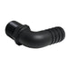 Hose Barb 90deg Unequal 1.125" x 1" (28.6mm x 25.4mm) NPS Long Thread, Black