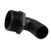 Hose Barb 90deg Unequal 1.5" x 2" (38.1mm x 50.8mm) NPS Long Thread, Black