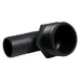 Hose Barb 90deg Unequal 1.5" x 2" (38.1mm x 50.8mm) NPS Long Thread, Black