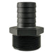 Hose Barb Unequal 1.5" x 2" (38.1mm x 50.8mm) NPS Long Male Thread, Black