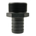 Hose Barb Unequal 1.5" x 2" (38.1mm x 50.8mm) NPS Long Male Thread, Black