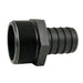 Hose Barb Unequal 1.5" x 2" (38.1mm x 50.8mm) NPS Long Male Thread, Black