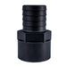 Hose Barb 1.5" x 1.5" (38.1mm x 38.1mm) NPS Female Thread, Black
