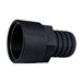Hose Barb 1.5" x 1.5" (38.1mm x 38.1mm) NPS Female Thread, Black