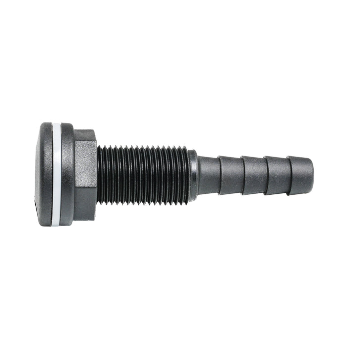 Thru-hull with Hose Barb 0.5" x 0.5" (12.7mm x 12.7mm) BSP