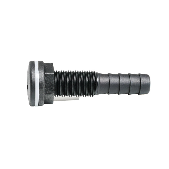 Thru-hull with Hose Barb 0.625" x 0.5" (15.9mm x 12.7mm) BSP