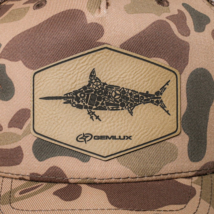 Richardson Duck Camo Leather Patch Hat