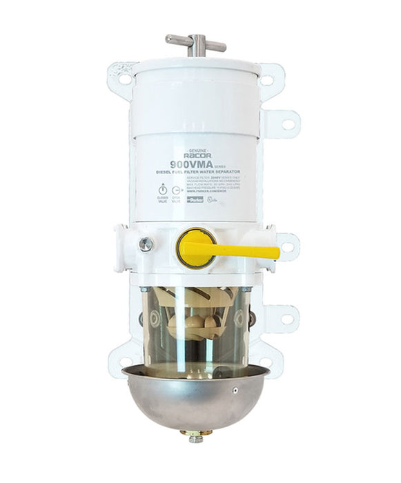 Racor 900VMA10 Marine Turbine Fuel Filter/Water Separator with Metal Shield, 10 Micron