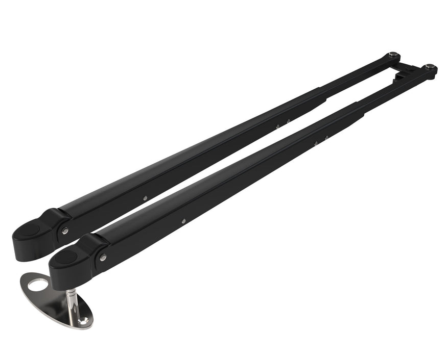 Roca W25 Pantograph Arm, 18-30" (457-762mm) | Ss, Black with Washing Jet