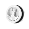 Whitecap Non Compression T-Style Handles 3 Inch OD 2-1/2 Inch Cut-Out Multiple Shaft Lengths Locking Non-Locking Black White Nylon CP Zinc - 1-1/4" / Non-Locking / CP/Zinc & White Nylon