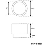 Whitecap S-1301 | – – S.S. Cupholder Liner w/Fingers (use with S-3503 series)
