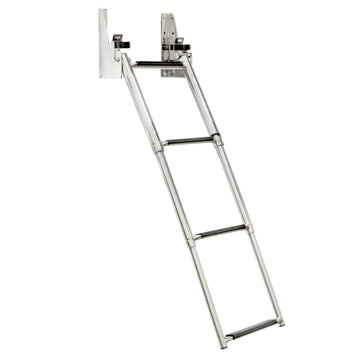 Whitecap S-1857 Stainless Steel Telescoping Transom Mount Ladder - 4 Step