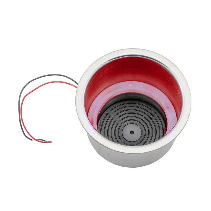 Whitecap S-3511R Stainless Steel Flush Cup Holder With Red Led Light