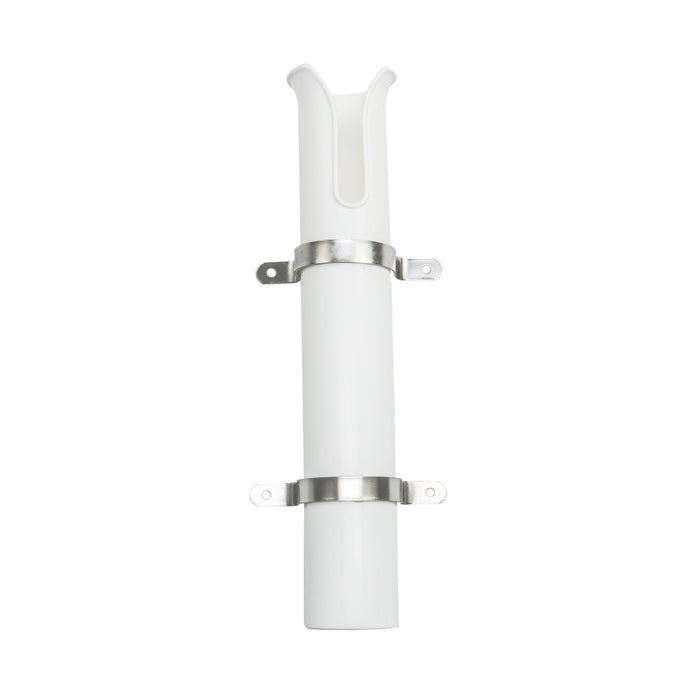 Whitecap S-7002 White Side Mount Rod Holder With Stainless Steel Straps