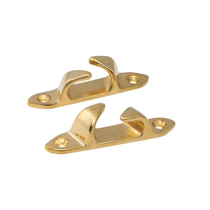 Whitecap S-0982B 5-1/2" Polished Brass Skene Bow Chock Pair
