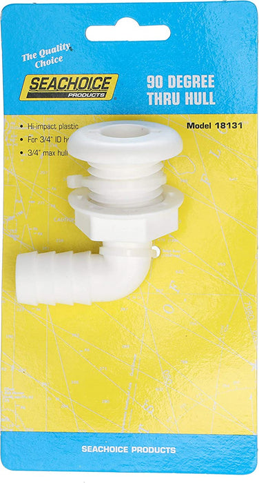 Seachoice 18131 Thru Hull-90 Degree 3/4"