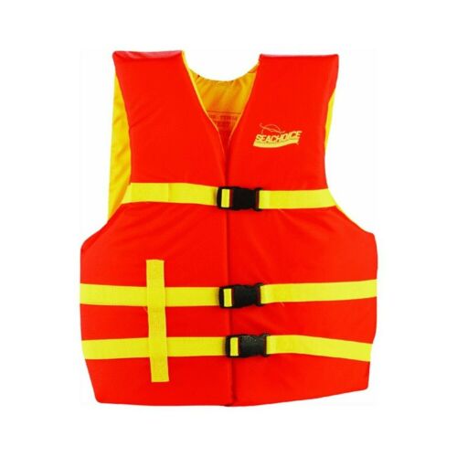 Seachoice 86230 Life Vest Adult Universal Orange/Yellow 30"-52"