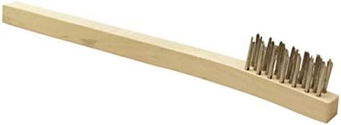 Seachoice 92001 Mini cepillo de alambre - Mango de madera de cerdas S/S - 7-3/4" L